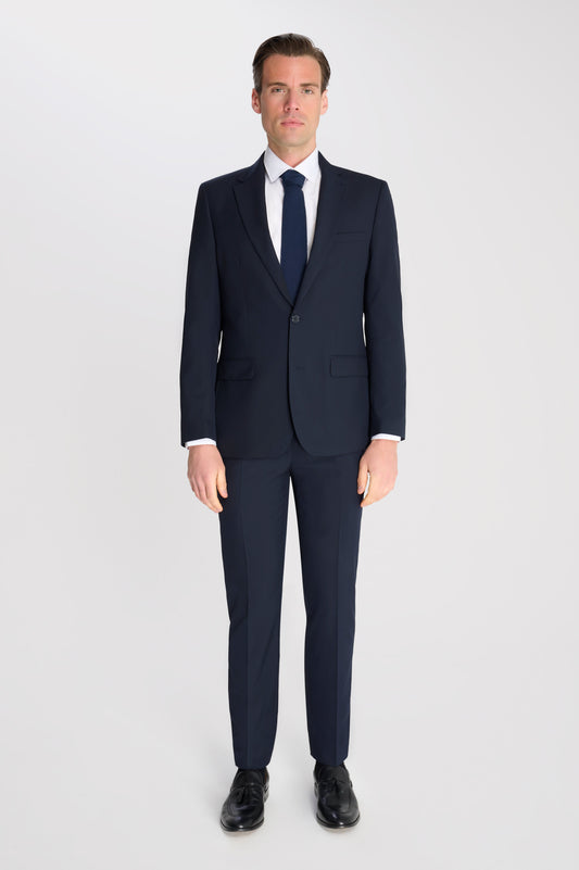 Alex Fawn Single Breasted 2 Piece Suit in Navy