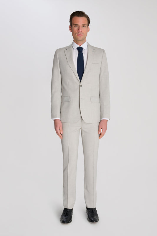 Alex Fawn Single Breasted 2 Piece Suit in Light Grey
