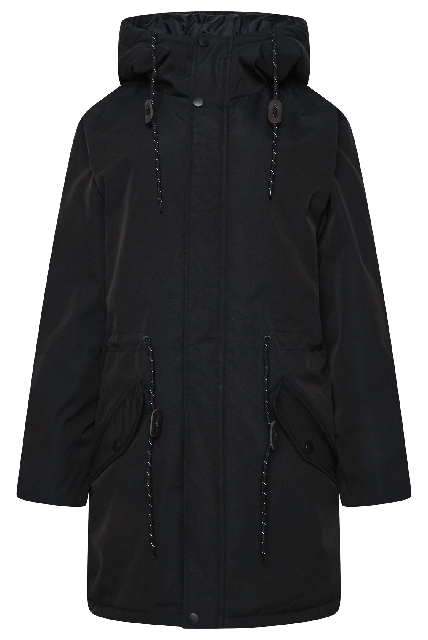 Fawn Bobbie Unisex Padded Coat in Black